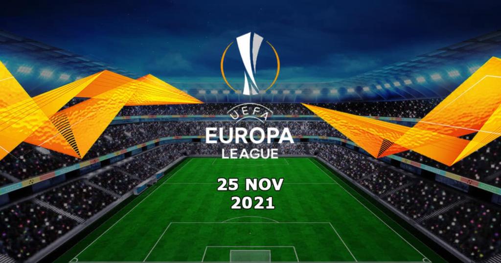 Prédictions Ligue Europa - 25/11/2021 (Deuxième partie)