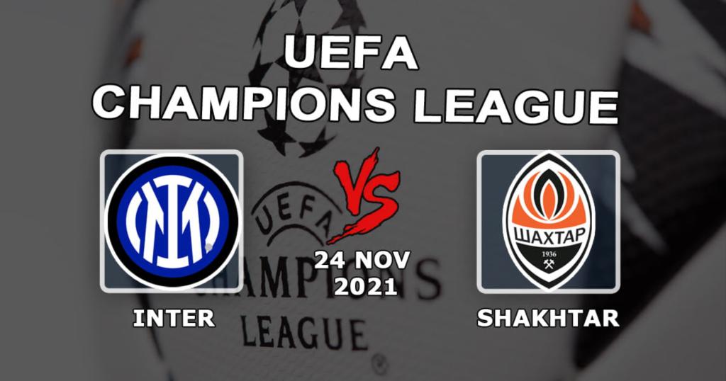 Inter - Shakhtar: pronostic et pari sur le match de Ligue des Champions - 24/11/2021