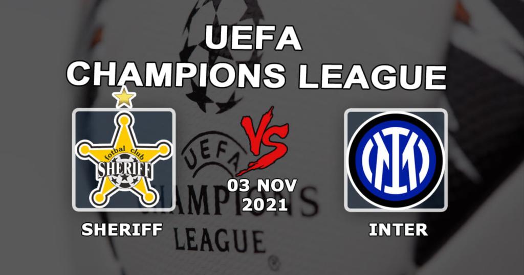 Sheriff - Inter: pronostic et pari sur le match de Ligue des Champions - 03.11.2021
