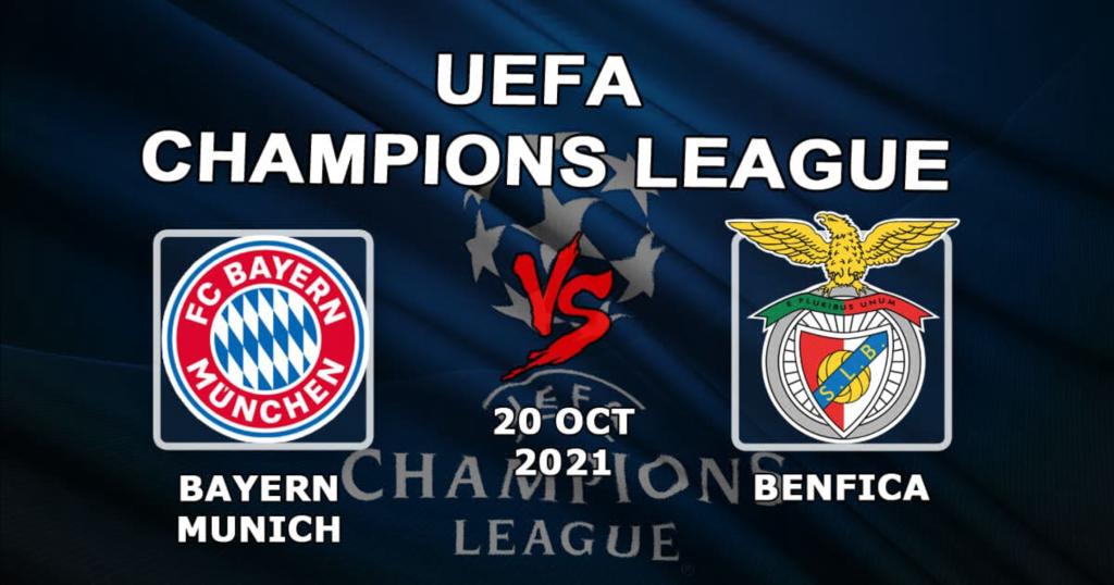 Bayern Munich - Benfica: pronostic et pari sur le match de Ligue des Champions - 20.10.2021