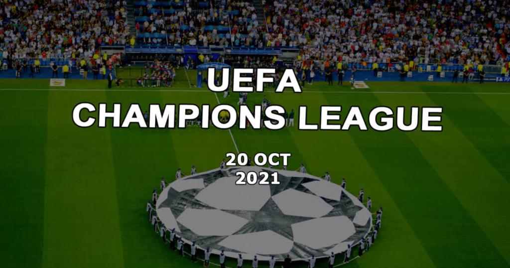 Pronostics pour les matchs de Ligue des Champions - 20.10.2021
