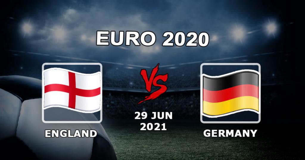 Angleterre - Allemagne: Prévision pour le match Euro 2020 - 29/06/2021