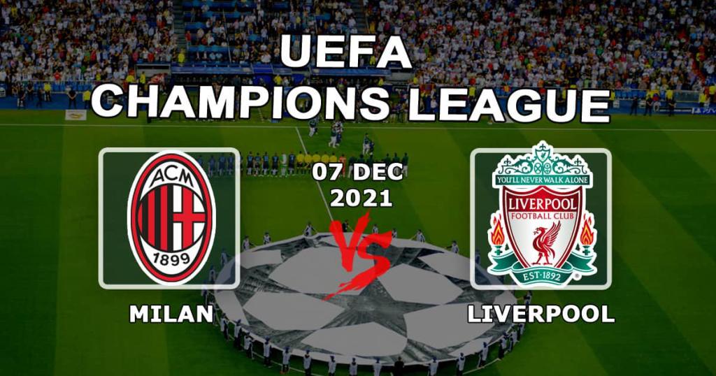 Milan - Liverpool: pronostic et pari sur le match de Ligue des Champions - 07.12.2021