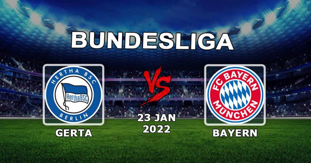Hertha - Bayern: pronostic et pari sur le match de Bundesliga - 23/01/2022