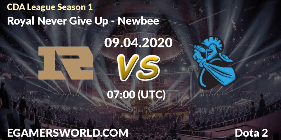 Royal Never Give Up contre Newbee : prédiction de match. 09.04.2020 at 07:06. Dota 2, CDA League Season 1