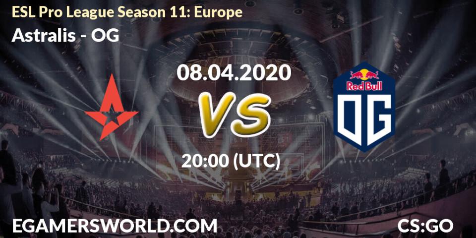 Astralis contre OG : prédiction de match. 08.04.20. CS2 (CS:GO), ESL Pro League Season 11: Europe