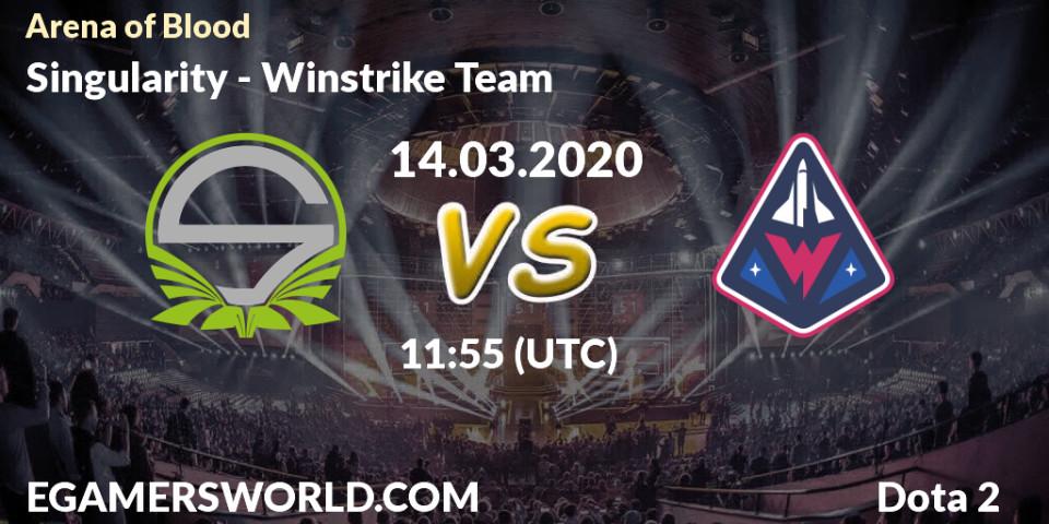 Singularity contre Winstrike Team : prédiction de match. 14.03.20. Dota 2, Arena of Blood