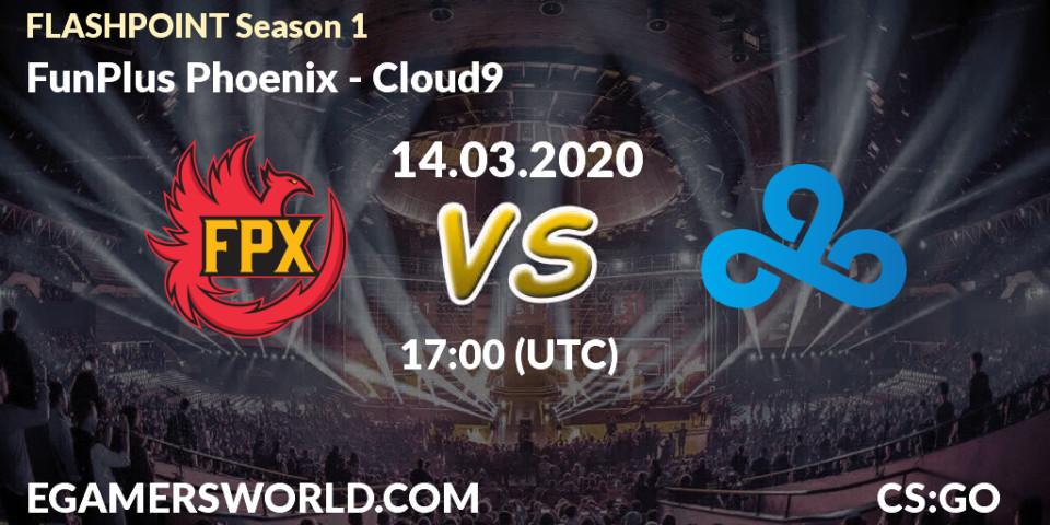 FunPlus Phoenix contre Cloud9 : prédiction de match. 15.03.2020 at 22:00. Counter-Strike (CS2), FLASHPOINT Season 1
