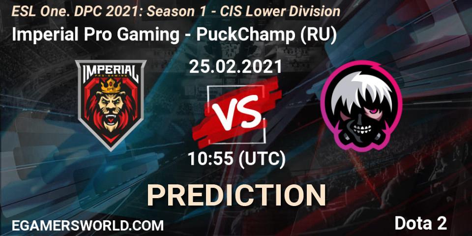 Imperial Pro Gaming contre PuckChamp (RU) : prédiction de match. 25.02.21. Dota 2, ESL One. DPC 2021: Season 1 - CIS Lower Division