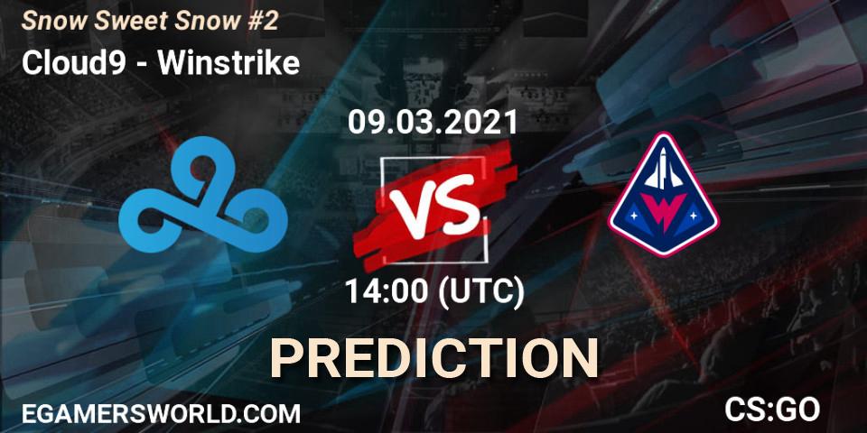 Cloud9 contre Winstrike : prédiction de match. 09.03.2021 at 14:55. Counter-Strike (CS2), Snow Sweet Snow #2