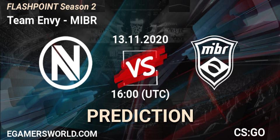Team Envy contre MIBR : prédiction de match. 13.11.20. CS2 (CS:GO), Flashpoint Season 2