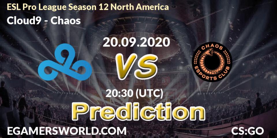 Cloud9 contre Chaos : prédiction de match. 20.09.2020 at 20:30. Counter-Strike (CS2), ESL Pro League Season 12 North America