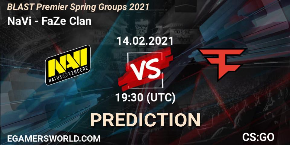 NaVi contre FaZe Clan : prédiction de match. 14.02.2021 at 19:30. Counter-Strike (CS2), BLAST Premier Spring Groups 2021