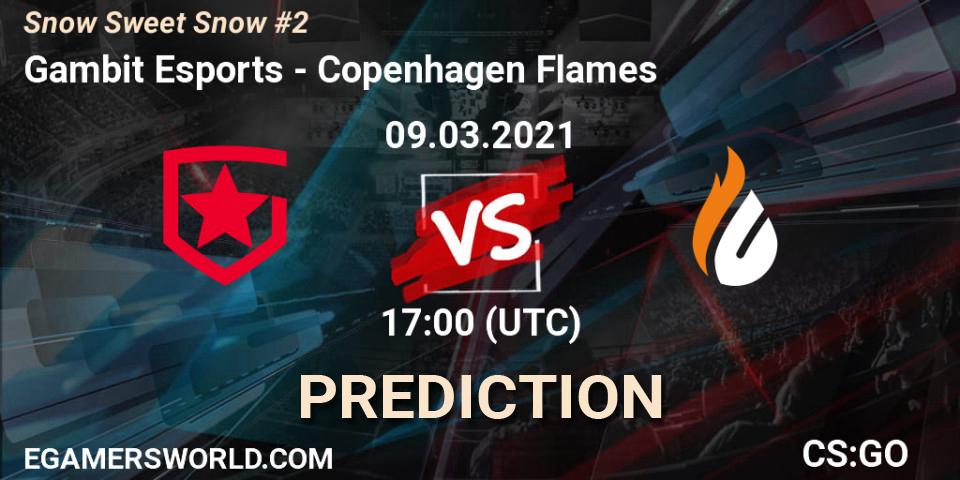 Gambit Esports contre Copenhagen Flames : prédiction de match. 09.03.2021 at 18:10. Counter-Strike (CS2), Snow Sweet Snow #2