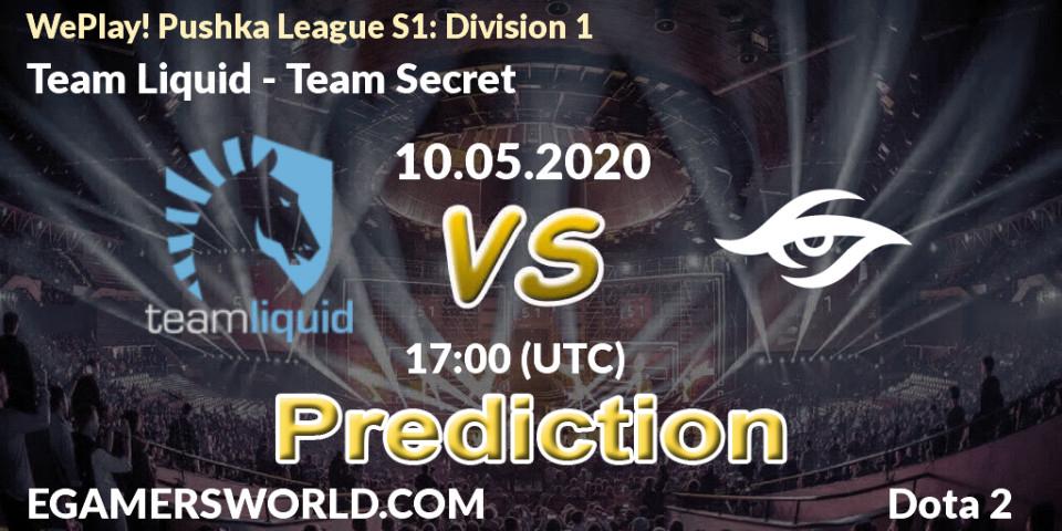 Team Liquid contre Team Secret : prédiction de match. 10.05.2020 at 15:43. Dota 2, WePlay! Pushka League S1: Division 1