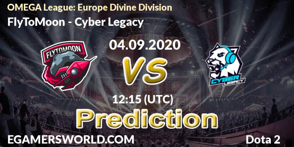 FlyToMoon contre Cyber Legacy : prédiction de match. 04.09.20. Dota 2, OMEGA League: Europe Divine Division