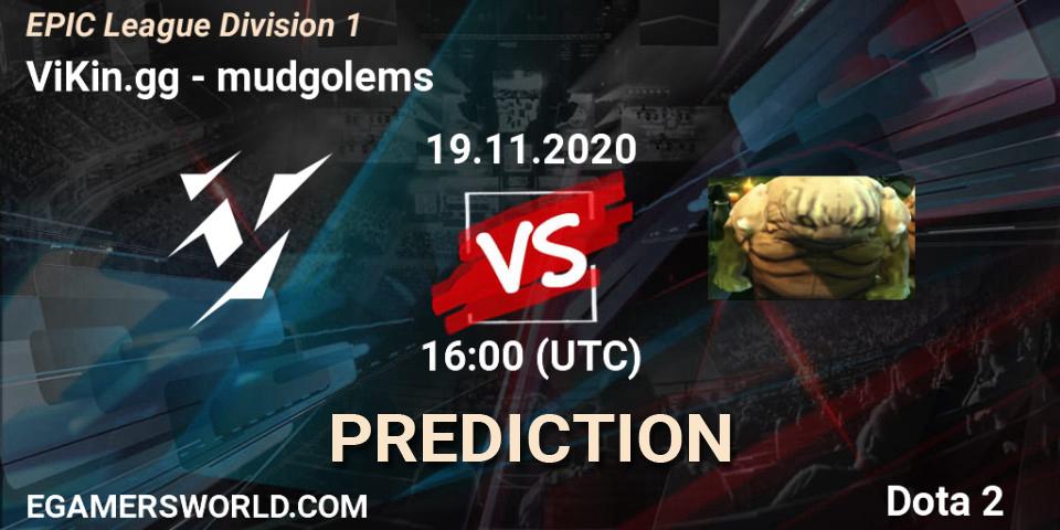 ViKin.gg contre mudgolems : prédiction de match. 19.11.2020 at 16:18. Dota 2, EPIC League Division 1