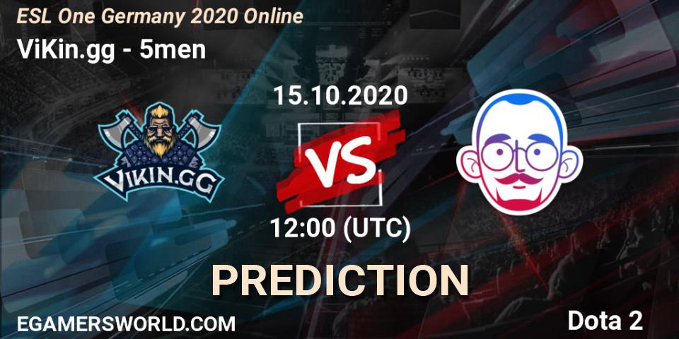 ViKin.gg contre 5men : prédiction de match. 15.10.2020 at 12:00. Dota 2, ESL One Germany 2020 Online