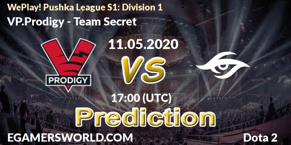 VP.Prodigy contre Team Secret : prédiction de match. 11.05.2020 at 17:20. Dota 2, WePlay! Pushka League S1: Division 1