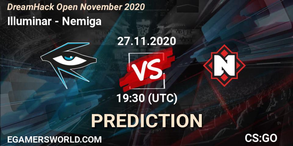 Illuminar contre Nemiga : prédiction de match. 27.11.2020 at 19:10. Counter-Strike (CS2), DreamHack Open November 2020
