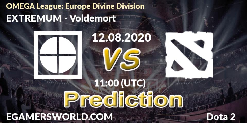 EXTREMUM contre Voldemort : prédiction de match. 12.08.2020 at 11:01. Dota 2, OMEGA League: Europe Divine Division