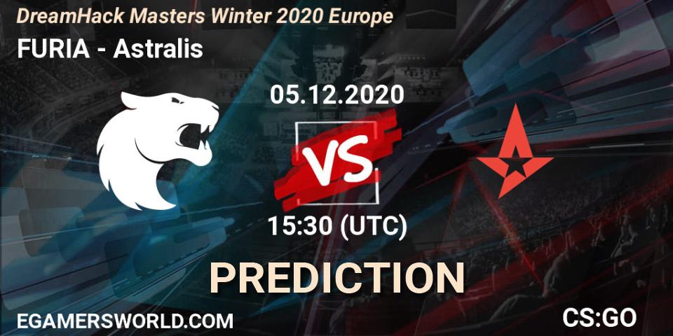 FURIA contre Astralis : prédiction de match. 05.12.2020 at 15:45. Counter-Strike (CS2), DreamHack Masters Winter 2020 Europe