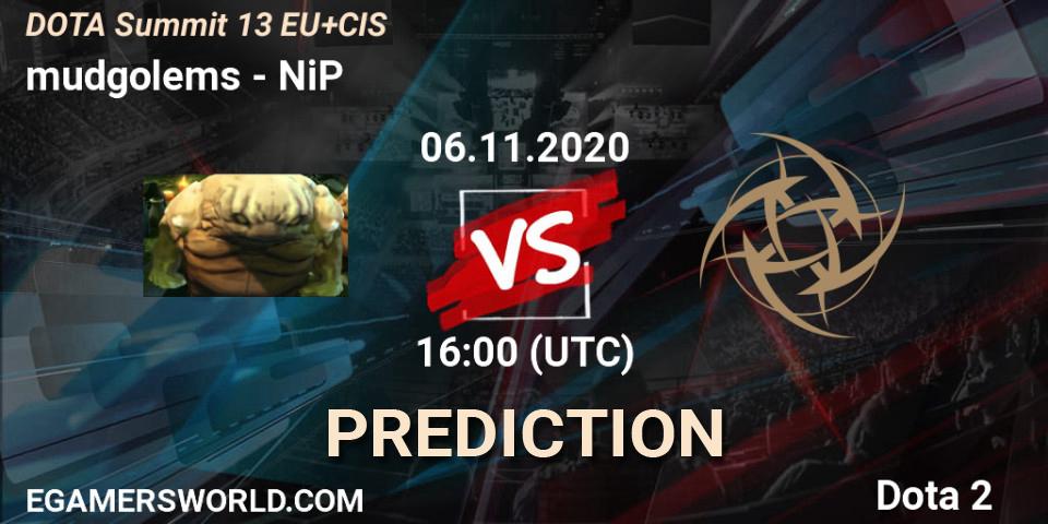mudgolems contre NiP : prédiction de match. 06.11.2020 at 16:00. Dota 2, DOTA Summit 13: EU & CIS