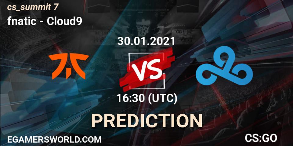 fnatic contre Cloud9 : prédiction de match. 30.01.2021 at 16:35. Counter-Strike (CS2), cs_summit 7