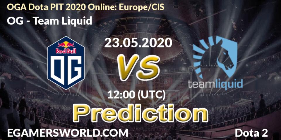 OG contre Team Liquid : prédiction de match. 23.05.20. Dota 2, OGA Dota PIT 2020 Online: Europe/CIS