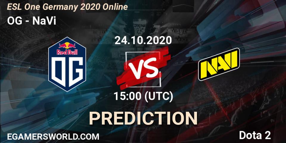 OG contre NaVi : prédiction de match. 23.10.2020 at 15:00. Dota 2, ESL One Germany 2020 Online