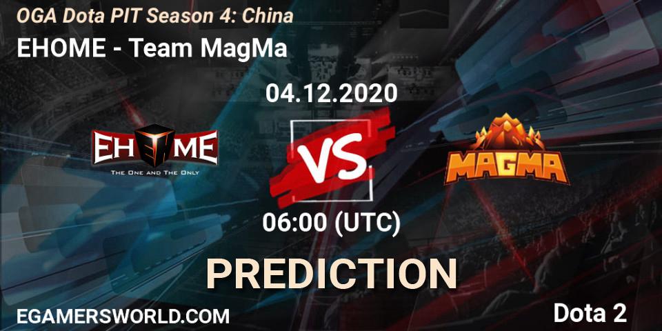 EHOME contre Team MagMa : prédiction de match. 04.12.2020 at 06:03. Dota 2, OGA Dota PIT Season 4: China
