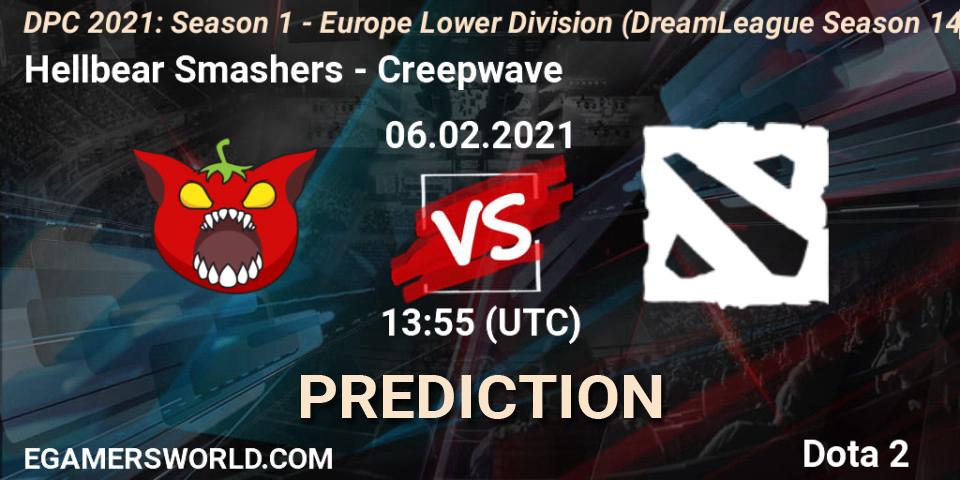 Hellbear Smashers contre Creepwave : prédiction de match. 06.02.2021 at 13:56. Dota 2, DPC 2021: Season 1 - Europe Lower Division (DreamLeague Season 14)