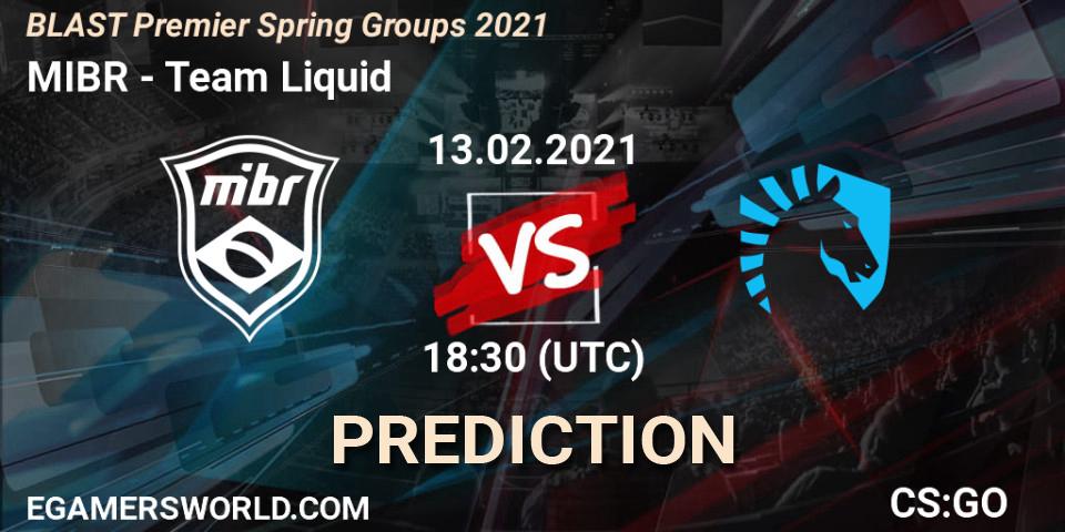 MIBR contre Team Liquid : prédiction de match. 13.02.21. CS2 (CS:GO), BLAST Premier Spring Groups 2021