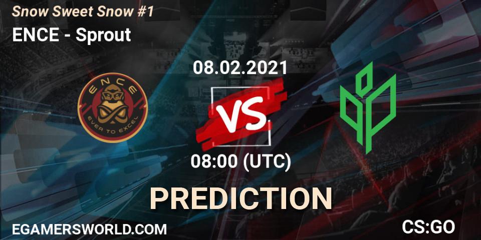ENCE contre Sprout : prédiction de match. 08.02.2021 at 08:00. Counter-Strike (CS2), Snow Sweet Snow #1