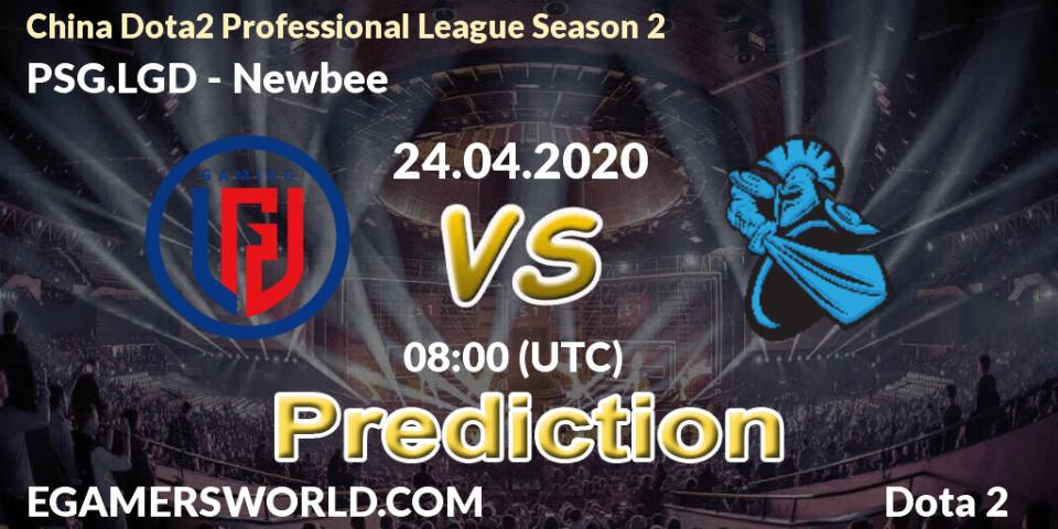 PSG.LGD contre Newbee : prédiction de match. 24.04.20. Dota 2, China Dota2 Professional League Season 2