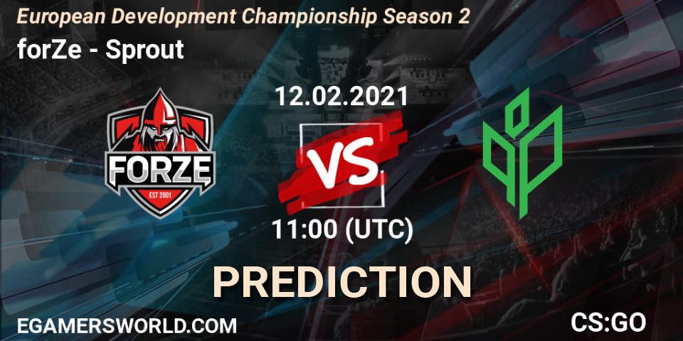 ex-ETHEREAL contre Sprout : prédiction de match. 12.02.2021 at 11:00. Counter-Strike (CS2), European Development Championship Season 2