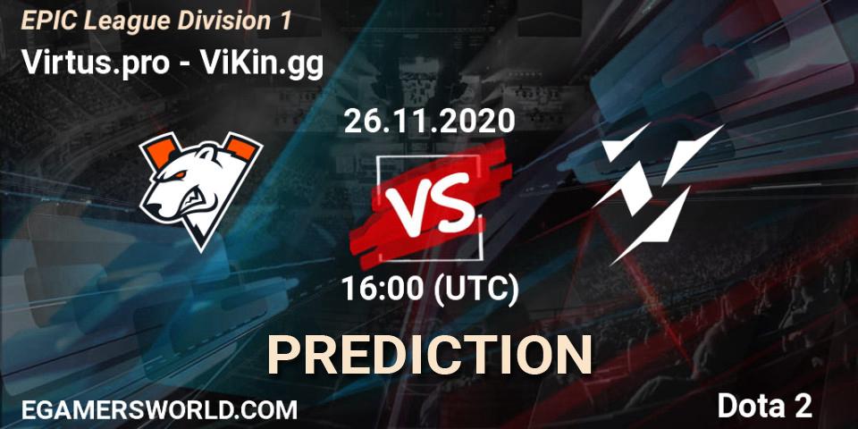 Virtus.pro contre ViKin.gg : prédiction de match. 26.11.2020 at 16:36. Dota 2, EPIC League Division 1