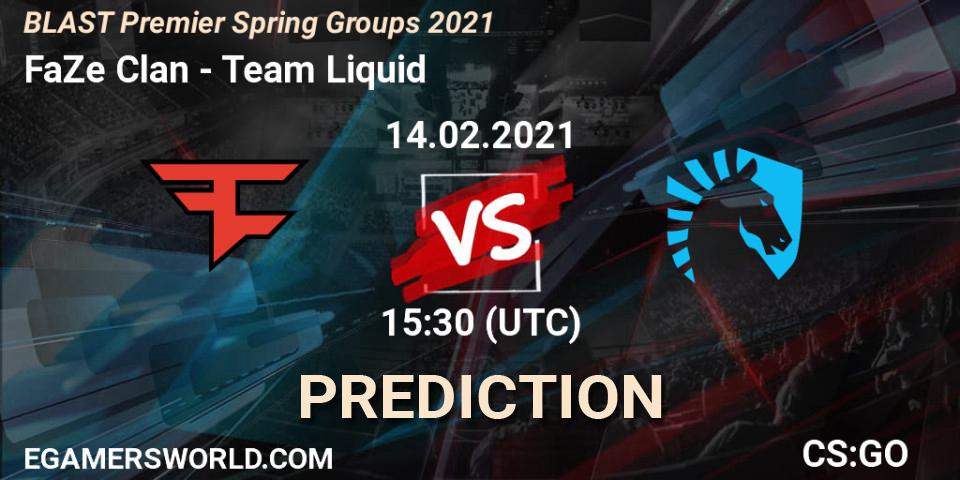FaZe Clan contre Team Liquid : prédiction de match. 14.02.21. CS2 (CS:GO), BLAST Premier Spring Groups 2021