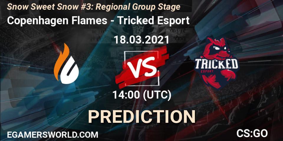 Copenhagen Flames contre Tricked Esport : prédiction de match. 18.03.2021 at 14:00. Counter-Strike (CS2), Snow Sweet Snow #3: Regional Group Stage