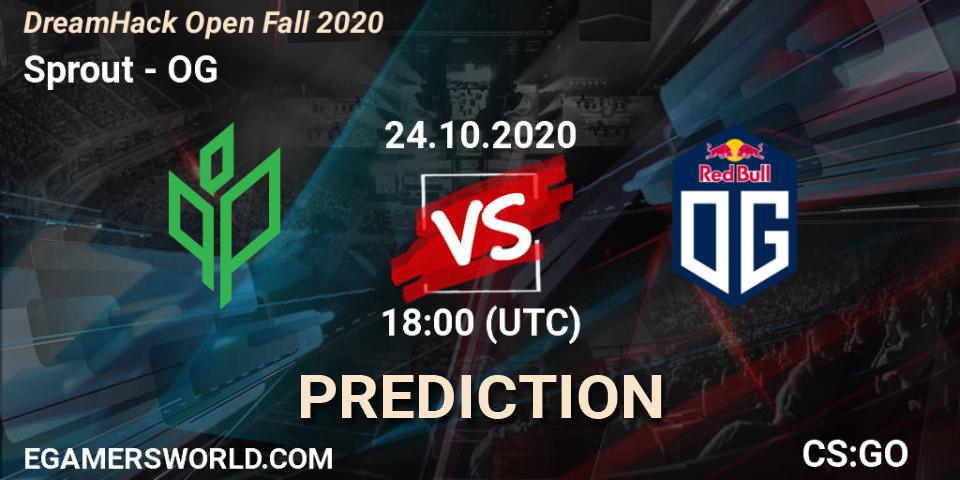 Sprout contre OG : prédiction de match. 24.10.2020 at 18:00. Counter-Strike (CS2), DreamHack Open Fall 2020