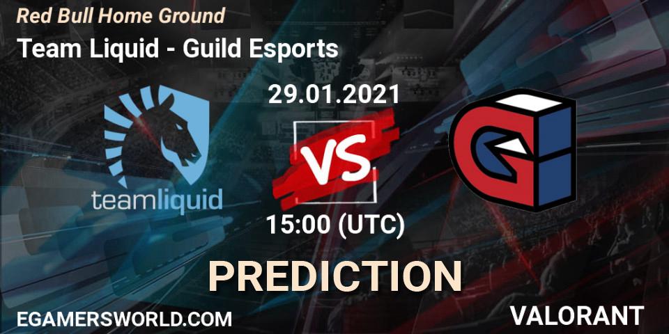 Team Liquid contre Guild Esports : prédiction de match. 29.01.2021 at 12:00. VALORANT, Red Bull Home Ground
