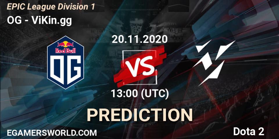OG contre ViKin.gg : prédiction de match. 20.11.2020 at 13:01. Dota 2, EPIC League Division 1