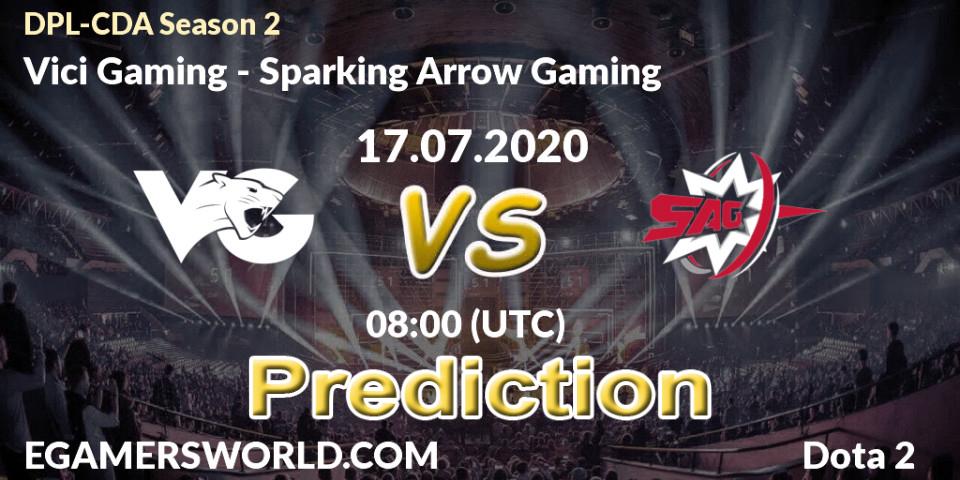 Vici Gaming contre Sparking Arrow Gaming : prédiction de match. 17.07.2020 at 08:00. Dota 2, DPL-CDA Professional League Season 2