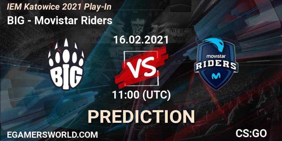 BIG contre Movistar Riders : prédiction de match. 16.02.2021 at 11:00. Counter-Strike (CS2), IEM Katowice 2021 Play-In