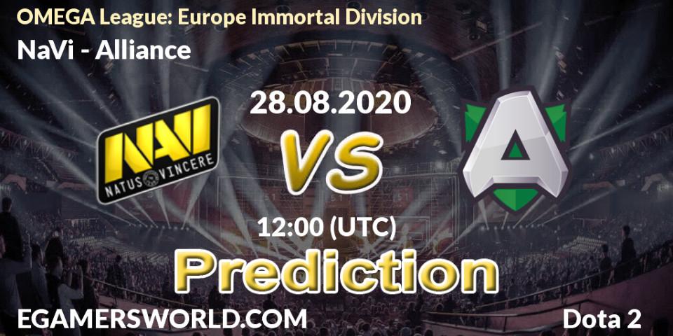 NaVi contre Alliance : prédiction de match. 28.08.2020 at 12:08. Dota 2, OMEGA League: Europe Immortal Division