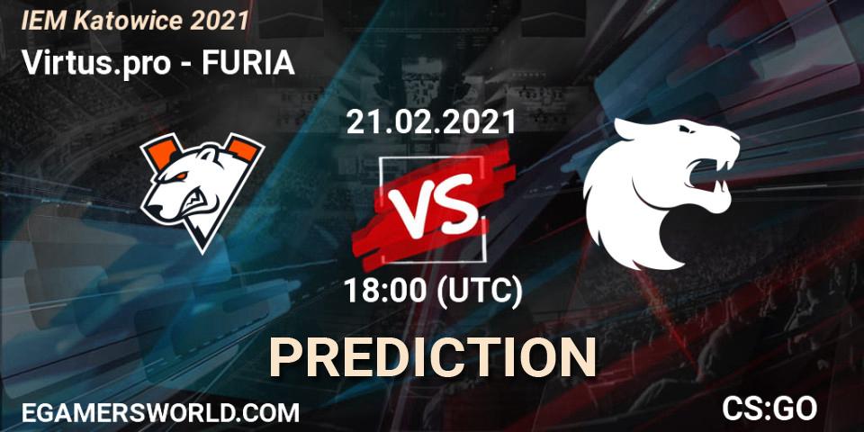 Virtus.pro contre FURIA : prédiction de match. 21.02.2021 at 18:00. Counter-Strike (CS2), IEM Katowice 2021