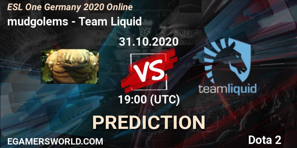mudgolems contre Team Liquid : prédiction de match. 31.10.2020 at 19:00. Dota 2, ESL One Germany 2020 Online