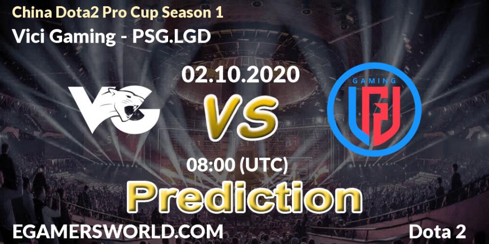 Vici Gaming contre PSG.LGD : prédiction de match. 02.10.2020 at 09:35. Dota 2, China Dota2 Pro Cup Season 1