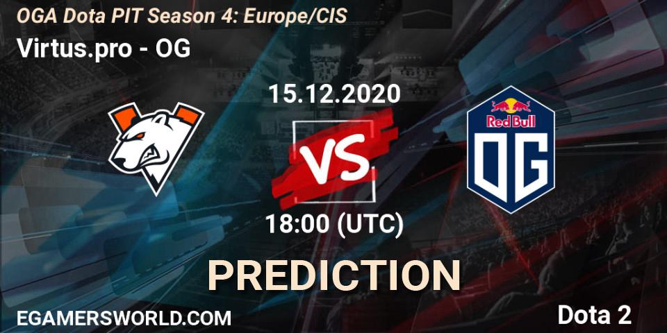 Virtus.pro contre OG : prédiction de match. 15.12.2020 at 16:34. Dota 2, OGA Dota PIT Season 4: Europe/CIS