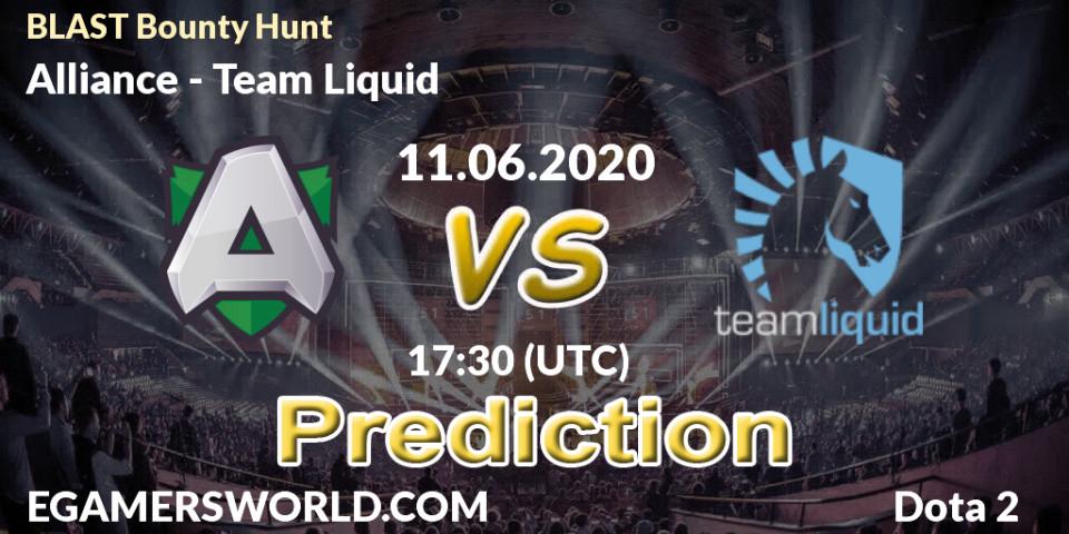 Alliance contre Team Liquid : prédiction de match. 11.06.2020 at 17:31. Dota 2, BLAST Bounty Hunt